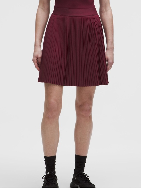 lululemon athletica Dresses & Skirts - Lululemon Pleated HR Knee-Length Tennis Skirt, Burgundy Bay, Size Small